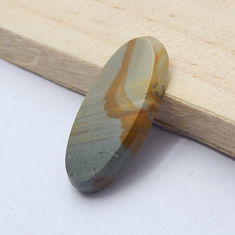 Natural Us Biggs Jasper Oval Gemstone Cabochon, 25x11x3mm, 1.7g - MyGemGarden