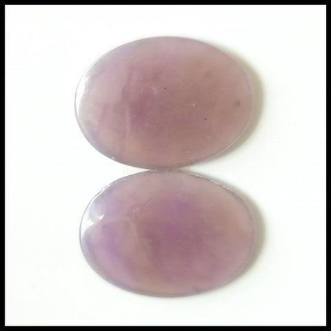 Natural Amethyst Gemstone Cabochon Pair 20x15x3mm,2.9g - MyGemGarden