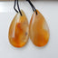 Natural Agate Teardrop Earrings Pair, stone for Earrings making, 27x14x6mm, 6.45g - MyGemGarden