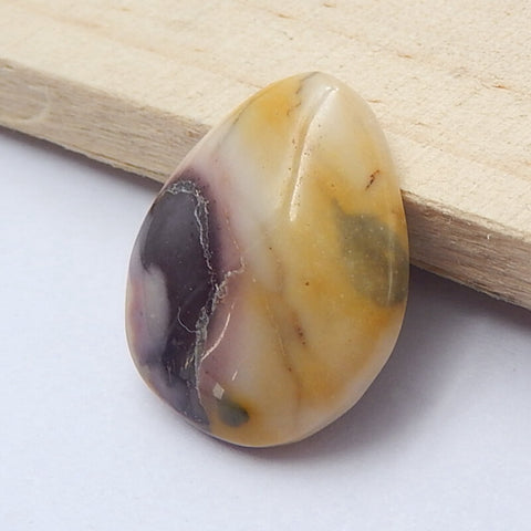 Natural Mookaite Jasper Gemstone Cabochon, 26x22x6mm, 4.8g - MyGemGarden