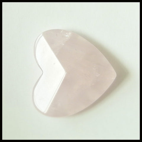 Rose Quartz faceted Heart Shape Gemstone Cabochon,  23x21x7mm, 4.8g - MyGemGarden