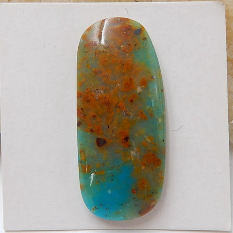 Natural Blue Opal Gemstone Cabochon, 35x15x5mm, 4.6g - MyGemGarden