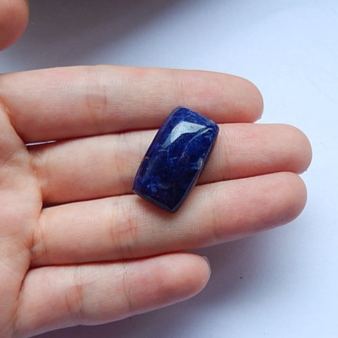 African Sodalite  Gemstone  Cabochon, 24x14x7mm,3.4g - MyGemGarden