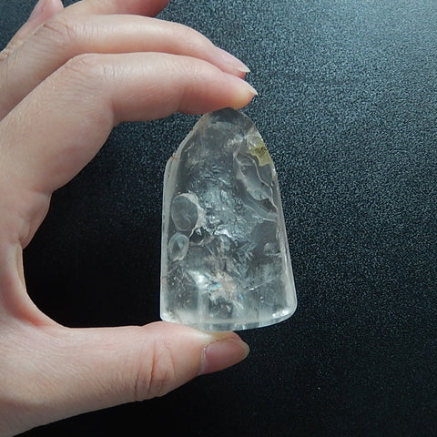 New Design White Quartz Carved Gemstone Cabochon, 59x36x20mm, 47.5g - MyGemGarden