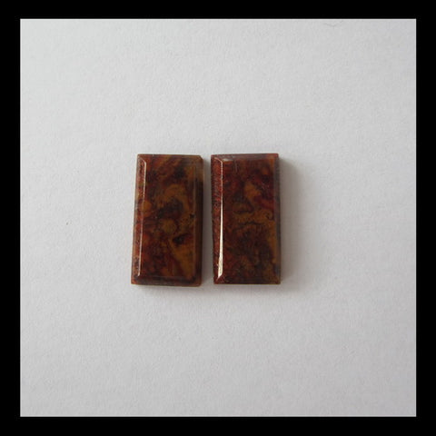 Mookaite Jasper Cabochon Pair 20x9x4mm,3.9g - MyGemGarden