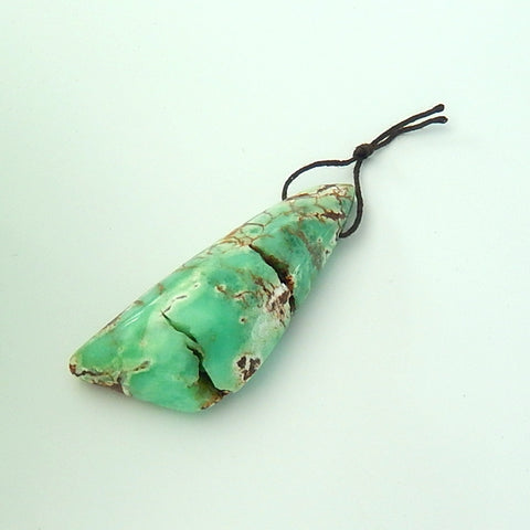 Art of work Chrysoprase Pendant Bead, 61x23x15mm, 23.1g - MyGemGarden