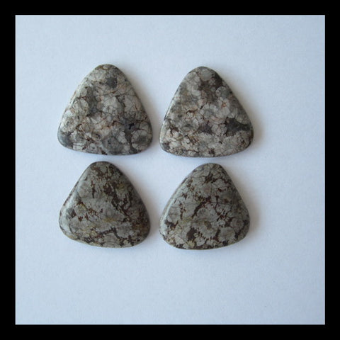 4 PCS Mushroom Jasper Cabochon 22x21x4mm,24x23x4mm,12.2g - MyGemGarden