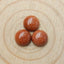 3 PCS Red Gold Stone 8mm round cabochons, 8x8x6mm, 1.1g - MyGemGarden