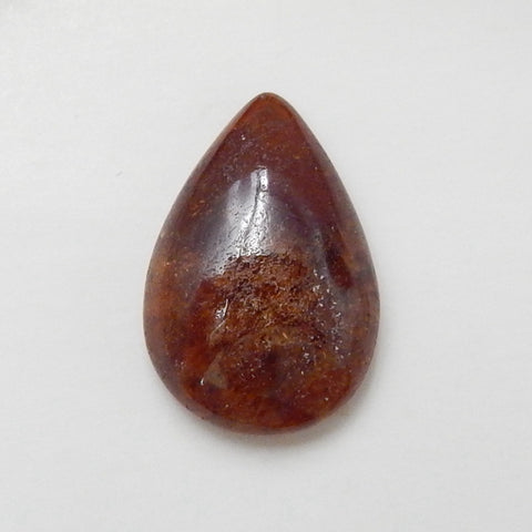 Natural Garnet Teardrop Gemstone Cabochon, 19x13x6mm, 3.3g - MyGemGarden