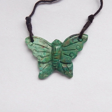 New Arrival Turquoise Carved butterfly Pendant Bead, 28x20x4mm, 2.3g - MyGemGarden