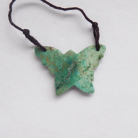 New Arrival Turquoise Carved butterfly Pendant Bead, 28x20x4mm, 2.3g - MyGemGarden