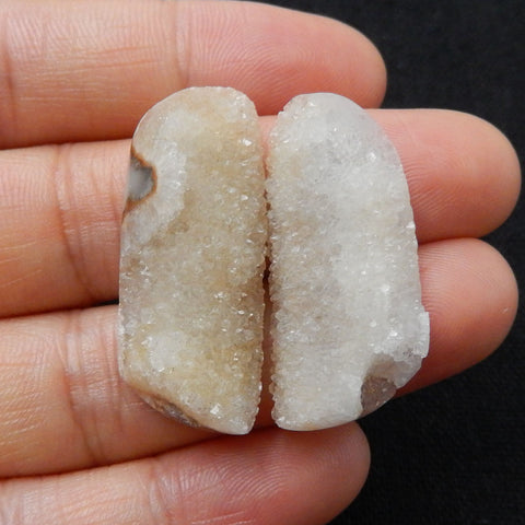 Sale 1 Pair Natural crystal nugget gemstone specimen, 31x14x7mm, 8.8g - MyGemGarden