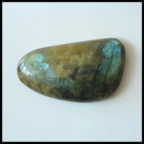 Natural Labradorite Gemstone Cabochon 34x19x5mm,6.85g - MyGemGarden