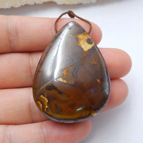 Natural Boulder Opal drop Pendant Bead