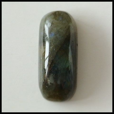 Natural Labradorite Gemstone Cabochon, 26x11x9mm, 5.4g - MyGemGarden