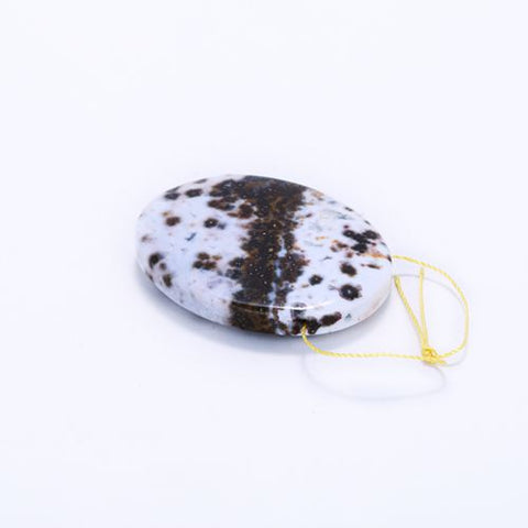 Popular Ocean Jasper Drilled Pendant Bead 45x35x8mm 23g - MyGemGarden