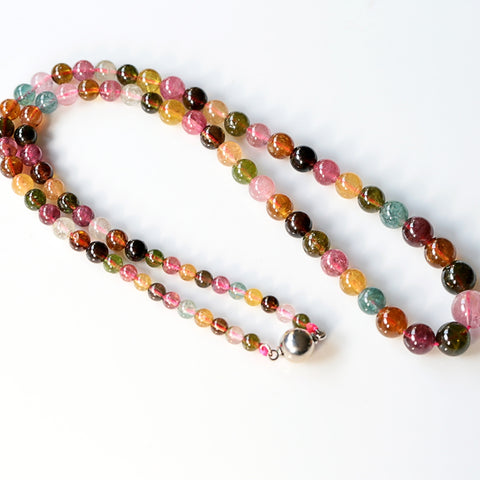 Fashion Tourmaline Loose Bead Necklace 51cm, 34.5g - MyGemGarden