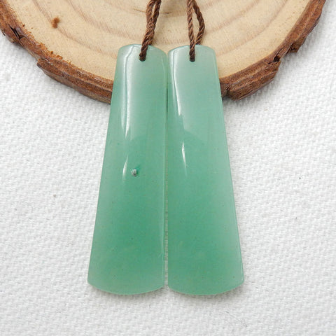 Natural Green Aventurine Earrings Beads, Stone For Earrings Making, 43X13X5mm, 10g - MyGemGarden