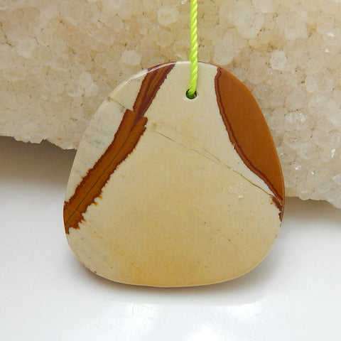 Natural Owyhee Drilled Gemstone Pendant Bead, 30x31x7mm, 9.6g - MyGemGarden