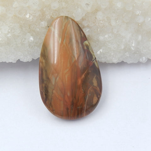 Mushroom Jasper Cabochon Gemstone Natural Cabochon, 38x23x7mm, 9.0g - MyGemGarden