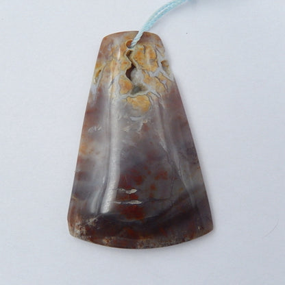 Ocean Jasper Gemstone Natural Pendant Bead, 45x29x6mm, 11.2g - MyGemGarden