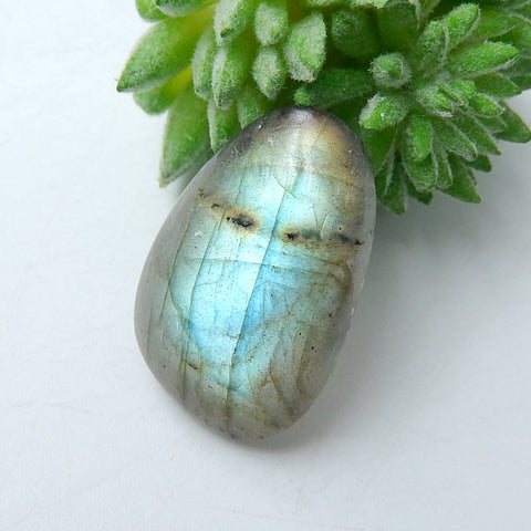 Natural Labradorite Gemstone Cabochon, 24x16x6mm, 3.9g - MyGemGarden