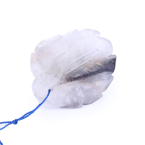 Natural Carved Animal Quartz Gemstone Pendant Bead, 44x35x21mm, 28.5 - MyGemGarden