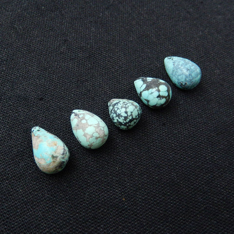 Sale 1pc Natural Turquoise Teardrop Gemstone Pendant Stone, 17x10mm, 15x10mm - MyGemGarden