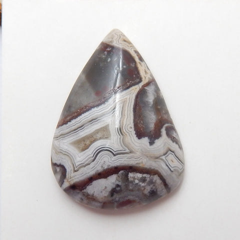 Natural Crazy Lace Agate Teardrop Gemstone Cabochon, 28x20x7mm, 4.81g - MyGemGarden