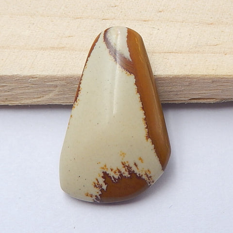 Natural Us Biggs Jasper Gemstone Cabochon, 30x18x5mm, 4g - MyGemGarden