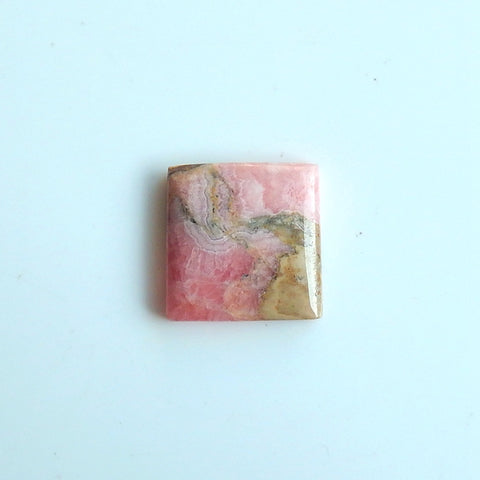 Argentina Rhodochrosite Gemstone Square Cabochon, 20x20x5mm, 5.5g - MyGemGarden