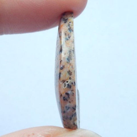 Natural Stone Water Drop Shape Leopard Stone cheap Cabochon 30x20x5mm 4.7g - MyGemGarden