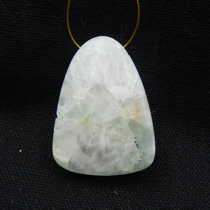 Natural Prehnite Crystal Rough Raw Material Gemstone Pendant Bead, 34x25x10mm, 13.4g - MyGemGarden