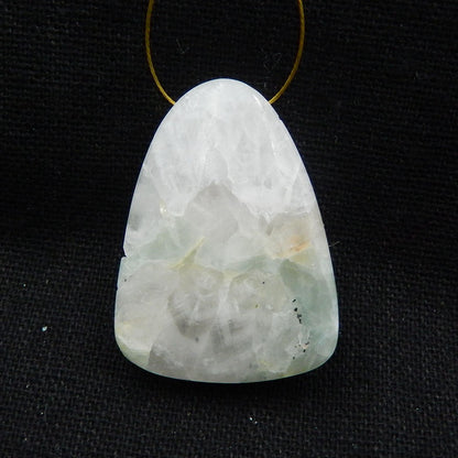 Natural Prehnite Crystal Rough Raw Material Gemstone Pendant Bead, 34x25x10mm, 13.4g - MyGemGarden