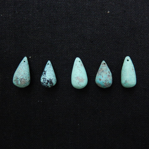 Sale 1pc Natural Turquoise Teardrop Gemstone Pendant Stone, 18x10mm, 18x9mm - MyGemGarden