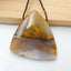 Natural Agate Drilled Gemstone Pendant Bead, 34x32x7mm, 11.5g - MyGemGarden