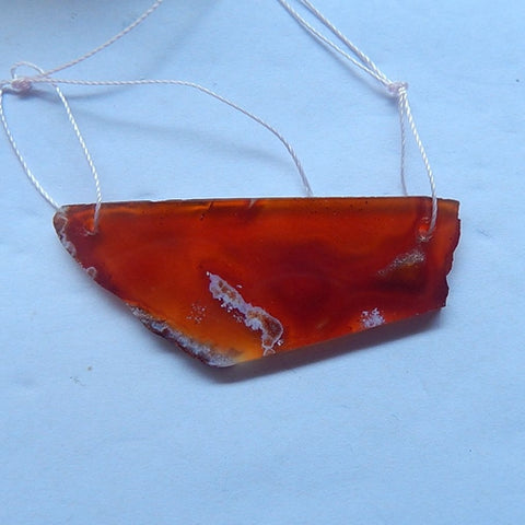 Agate Gemstone Duble Hole Pendant, 58x24x3mm, 8.9g - MyGemGarden