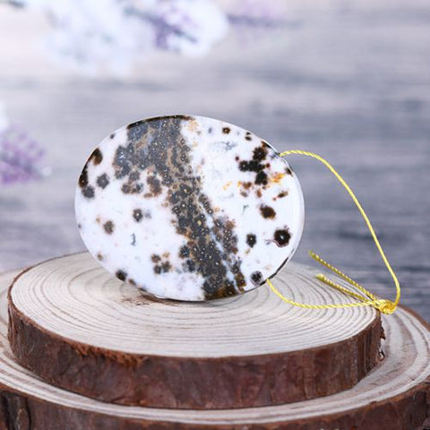 Popular Ocean Jasper Drilled Pendant Bead 45x35x8mm 23g - MyGemGarden