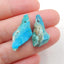 Nugget Blue Opal Earrings Stone Pair, stone for earrings making, 25x11x5mm, 1.8g