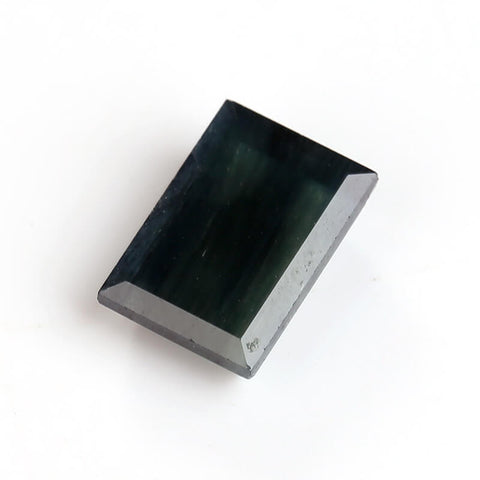 Flat Back Rectangle Dark Blue Sapphire Cabochon, 11x8x3mm, 4.68ct - MyGemGarden