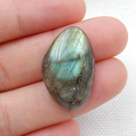 Natural Labradorite Gemstone Cabochon, 24x15x6mm, 3.3g - MyGemGarden