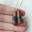 Natural Mushroom Jasper Drilled Earrings Pair 28x8mm,5.4g - MyGemGarden