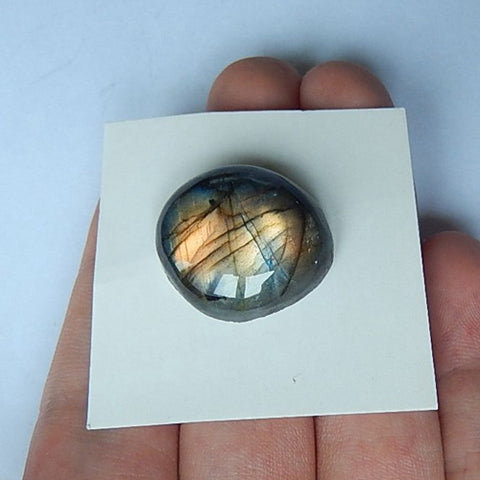 Labradorite  Gemstone  Cobochon,20x19x8mm,4.6g - MyGemGarden