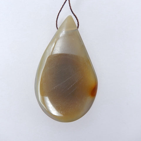 Nugget Agate Gemstone Natural Pendant Bead, 52x30x12mm, 22.4g - MyGemGarden