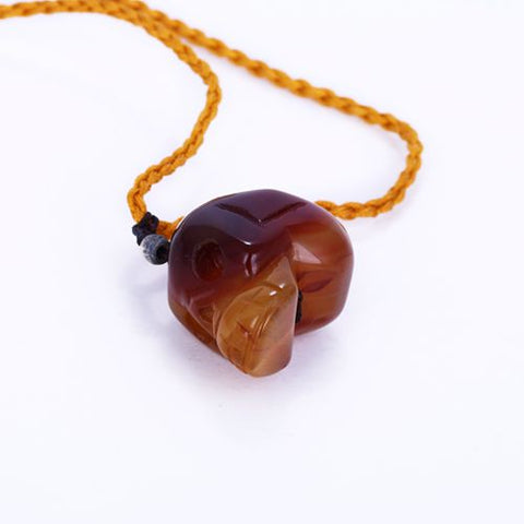 Red Agate Skull Pendant Necklace Online Hot Sale - 37x22x28mm, 28.7g - MyGemGarden