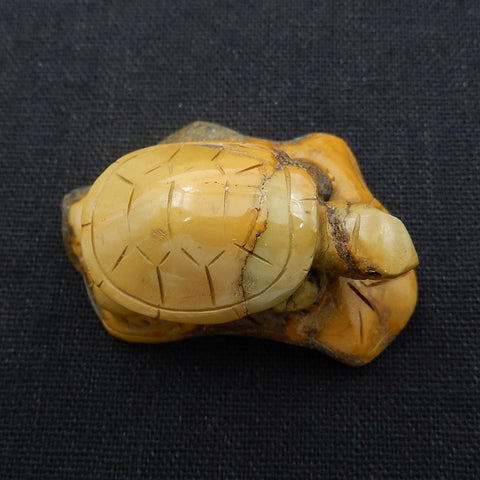 Turquoise Gemstone Turtle Carved Ornament, 25x33x47mm, 38g - MyGemGarden