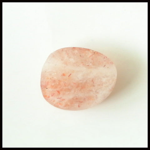 Natural Sunstone Drop Gemstone Cabochon, 15x13x6mm, 2.4g - MyGemGarden