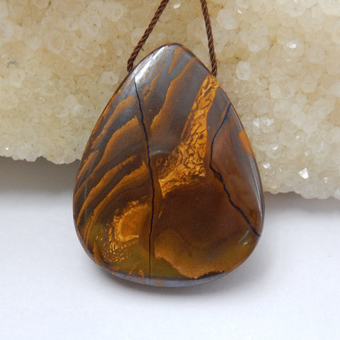 Natural Boulder Opal drop Pendant Bead