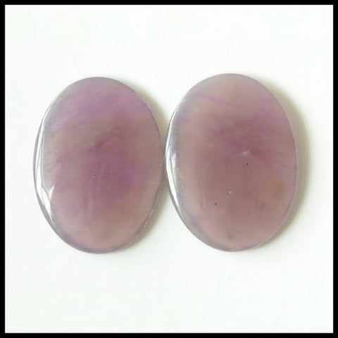 Natural Amethyst Gemstone Cabochon Pair 20x15x3mm,2.9g - MyGemGarden