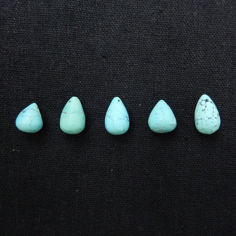 Sale 1pc Natural Turquoise Teardrop Gemstone Pendant Stone, 11x9mm, 14x9mm - MyGemGarden